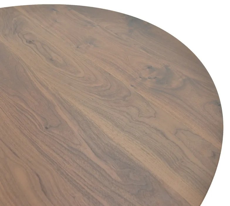 Τραπέζι Bibble pakoworld mdf σε καρυδί απόχρωση Φ120x76εκ