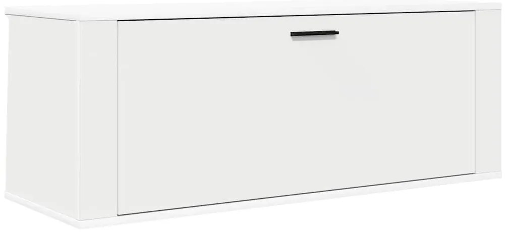 vidaXL Παπουτσοθήκη Επιτοίχια Λευκή 100x35x38 εκ. Επεξεργασμένο Ξύλο