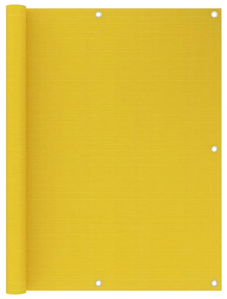 Διαχωριστικό Βεράντας Κίτρινο 120 x 600 εκ. από HDPE
