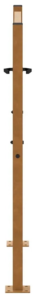 vidaXL Πύλη κήπου 105x105 cm από διαβρωμένο χάλυβα με σχέδιο ίχνος