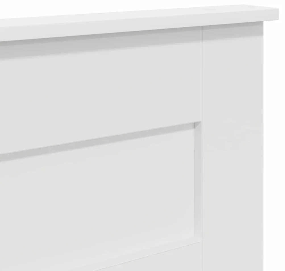 vidaXL Κεφαλάρι με κεφαλάρι Λευκό 160 cm Επεξεργασμένο ξύλο