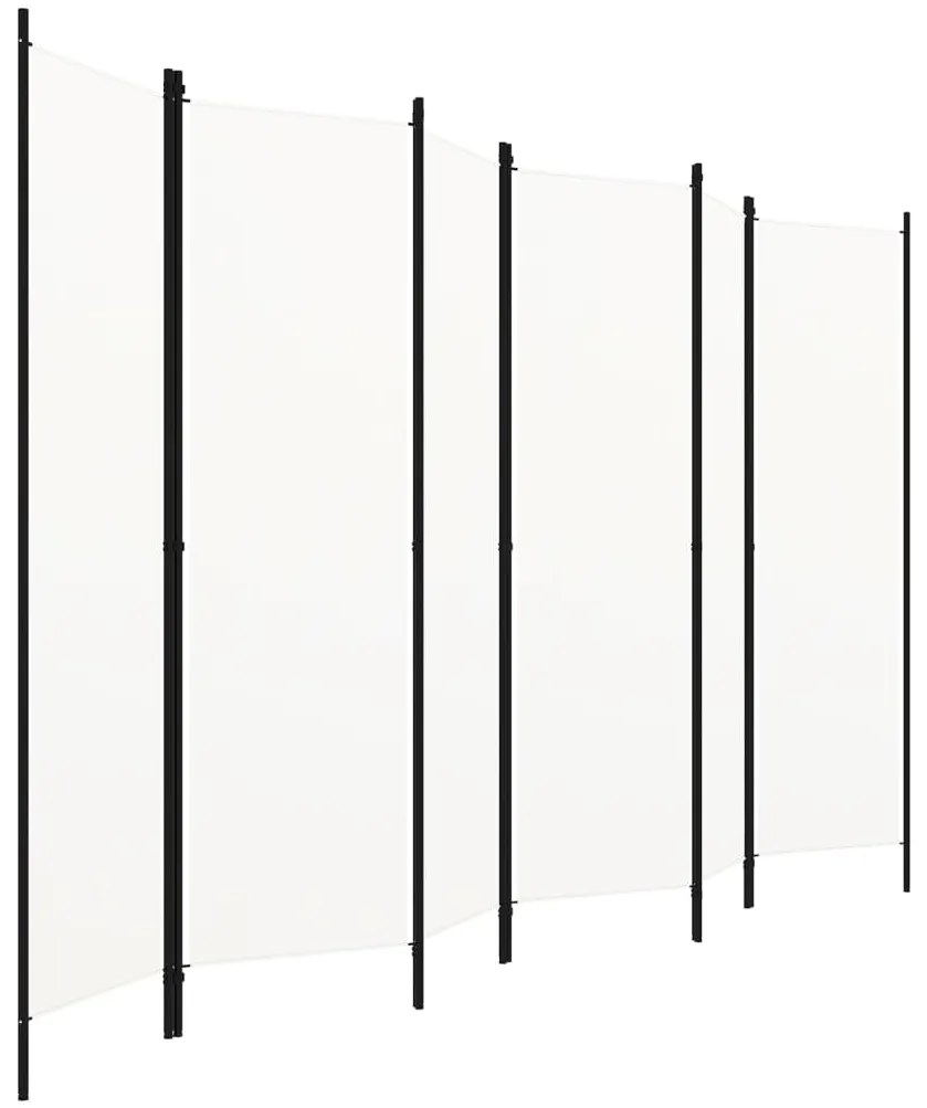 vidaXL Διαχωριστικό Δωματίου με 6 Πάνελ Λευκό 300 x 180 εκ.