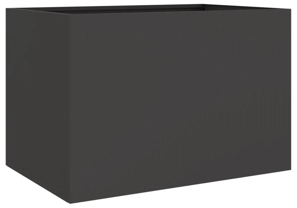 Ζαρντινιέρα Μαύρη 62x40x39 εκ. από Χάλυβα Ψυχρής Έλασης - Μαύρο