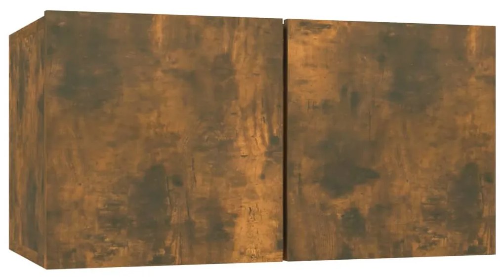 vidaXL Έπιπλα Τηλεόρασης 8 τεμ. Καπνιστή Δρυς 60x30x30εκ. Επεξεργ.Ξύλο