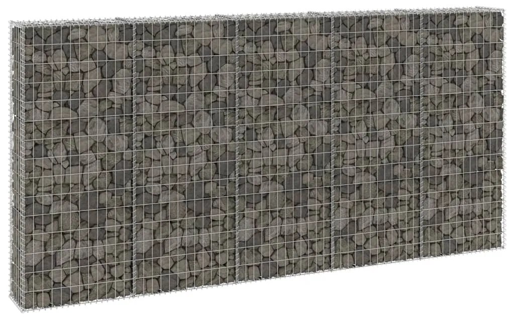 vidaXL Συρματοκιβώτιο Τοίχος 300x30x150 εκ. Γαλβαν.Χάλυβας + Καλύμματα