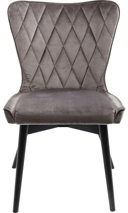 Καρέκλα Black Marshall Βελούδο Γκρι 57x60x89εκ - Γκρι