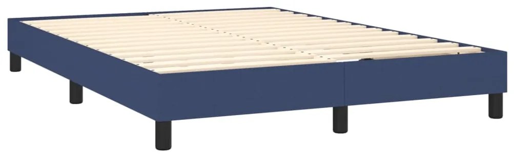 vidaXL Σκελετός Κρεβατιού Χωρίς Στρώμα Μπλε 140x190 εκ. Υφασμάτινο