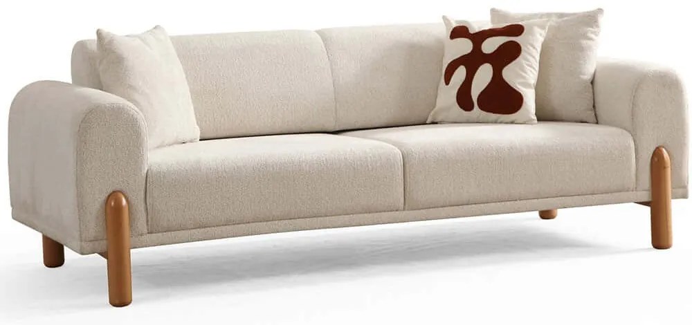 Καναπές - Κρεβάτι Τριθέσιος Lyke 560ARE4103 228x88x75cm Cream