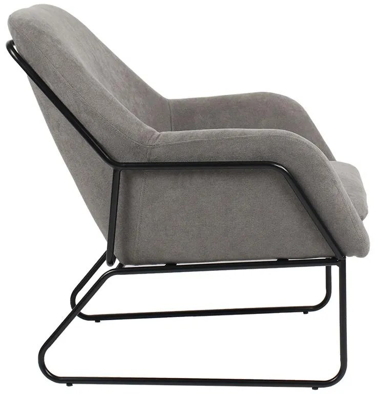 Πολυθρόνα Indelible ύφασμα γκρι-μαύρο 76x67x81εκ 76x67x81 εκ.