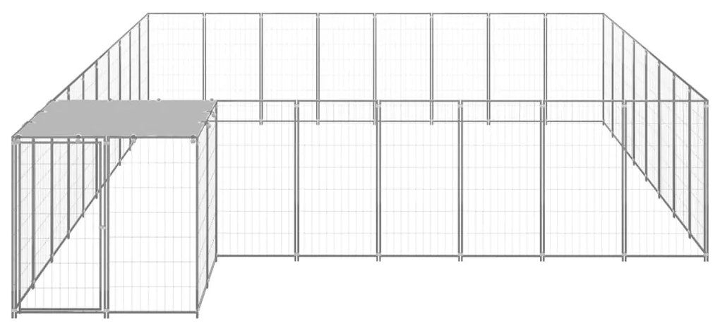 vidaXL Σπιτάκι Σκύλου Ασημί 20,57 μ² Ατσάλινο