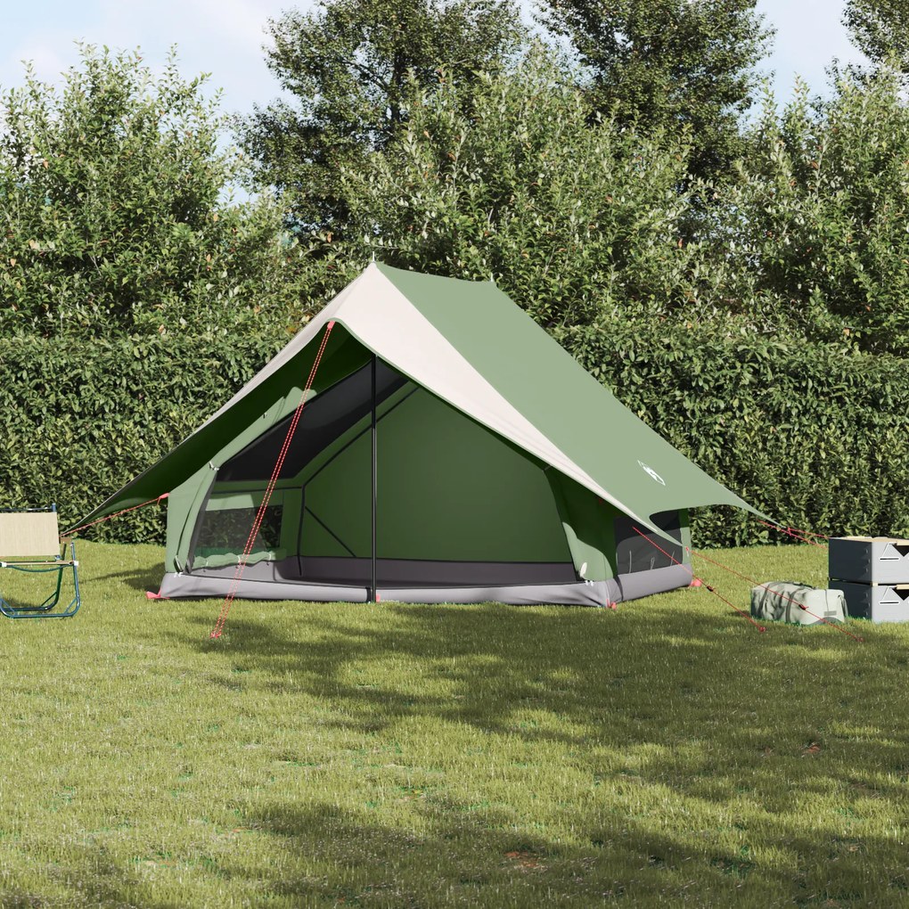 vidaXL Τέντα Κατασκήνωσης A-Frame 5 Ατόμων Αδιάβροχη Πράσινη