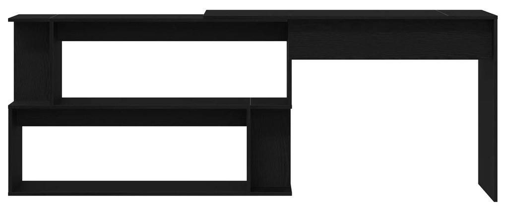 vidaXL Γραφείο Μαύρο Δρυς 200x50x76 εκ από Επεξεργασμένο Ξύλο