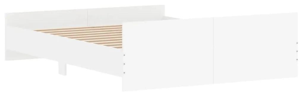 Πλαίσιο Κρεβατιού με Κεφαλάρι &amp; Ποδαρικό Λευκό 150 x 200 εκ. - Λευκό