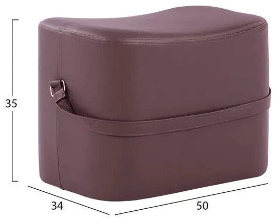 Σκαμπό BEATE με PU Μώβ 50x34x35Υ εκ. 50x34x35 εκ.