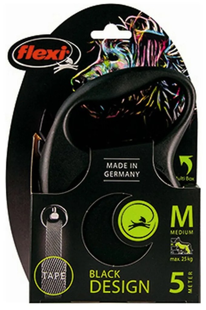 Λουρί Σκύλου Flexi BLACK DESIGN 5 m Μέγεθος S Silver