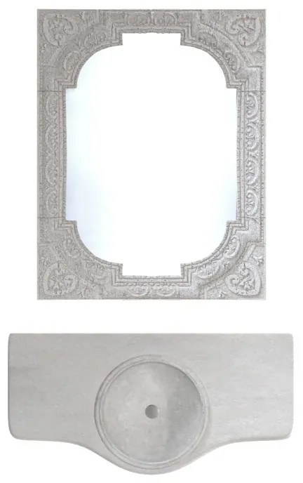 Sanitec Parthenon 206 Σετ Επιδαπέδιο Έπιπλο Μπάνιου με Νιπτήρα & Καθρέπτη 110x55cm White