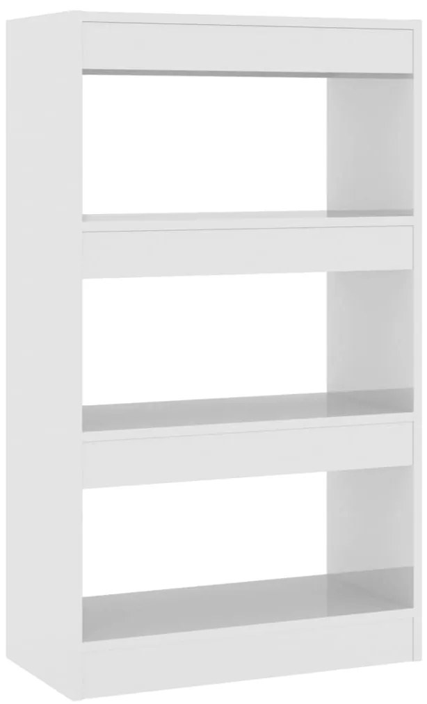 vidaXL Βιβλιοθήκη/Διαχωριστ. Χώρου Γυαλ. Λευκό 60x30x103εκ Επεξ. Ξύλο