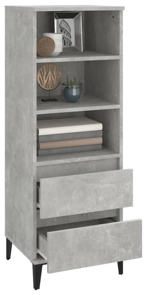 vidaXL Ντουλάπι Γκρι Σκυρ. 40x36x110 εκ. από Επεξεργασμένο Ξύλο
