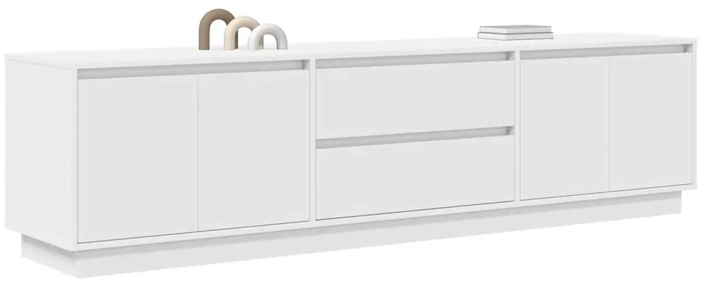 vidaXL Έπιπλο Τηλεόρασης με LED Λευκό 193,5x41x50 εκ.