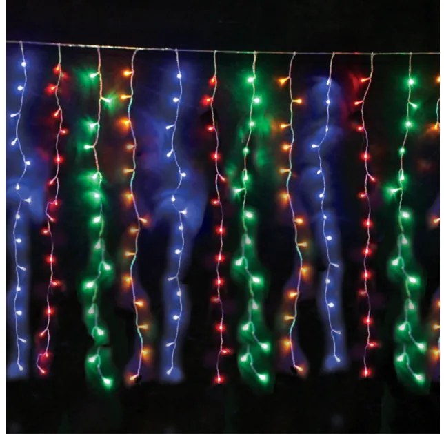 Κουρτίνα Λαμπάκια 360 LED Πολύχρωμα Επεκτεινόμενα max 2Σετ IP44 200x200cm Διάφανο X08360328 ACA-X08360328-Διάφανο X08360328