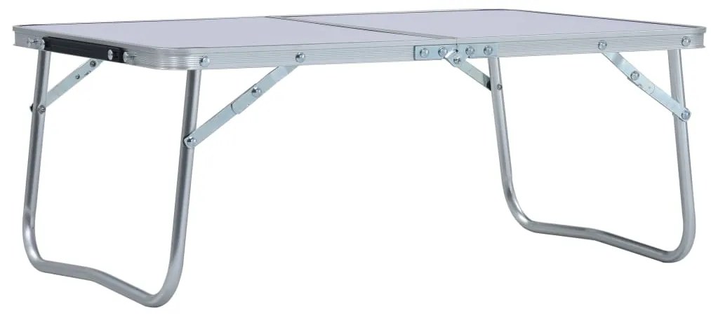 vidaXL Τραπέζι Κάμπινγκ Πτυσσόμενο Λευκό 60 x 40 εκ. Αλουμινίου
