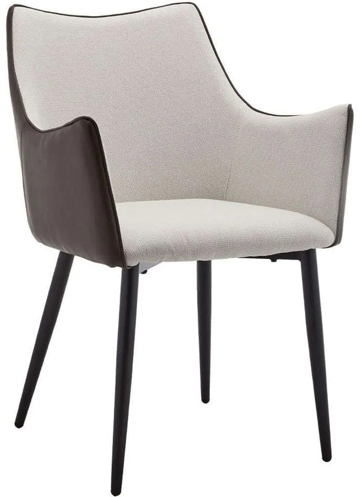 Πολυθρόνα Malone 03-1046 46x61x86,5cm Grey-Brown Metal, Fabric, Technoderma
