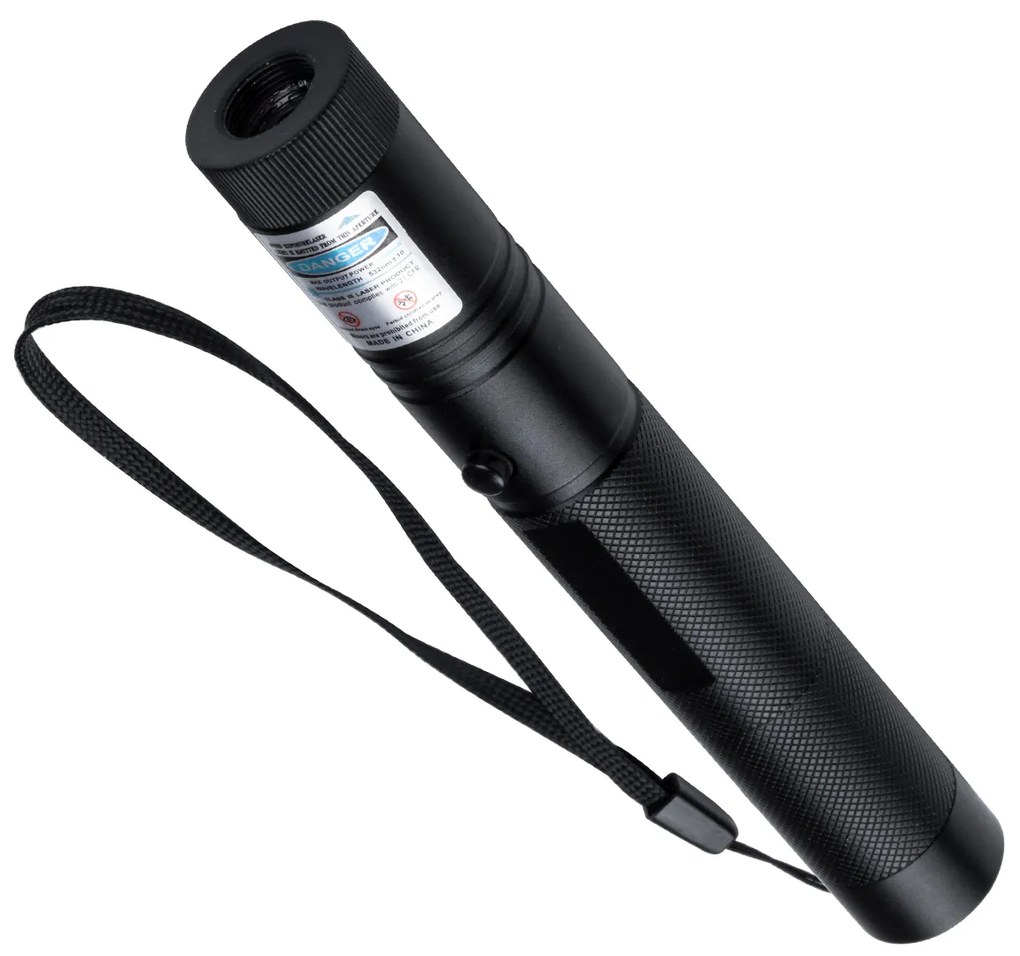 GloboStar® 78998 Φορητό Επαναφορτιζόμενο Laser Pointer 5Mw Class 3 DOT Zoom με Extra Κεφαλή για Dot Effects με Μπαταρία 18650 Li-ion 4800mAh &amp; Φορτιστή - Μπλε 450nm Φ2.2 x Υ15cm