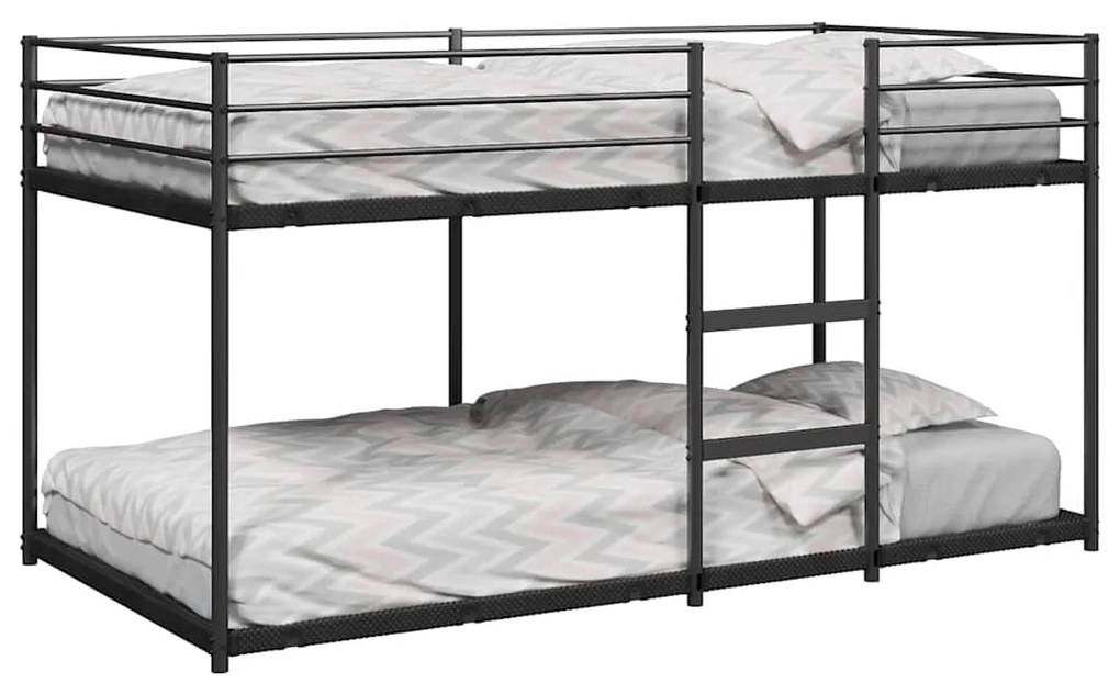 vidaXL Κουκέτα χωρίς στρώμα Μαύρο 80x200 cm Ατσάλι