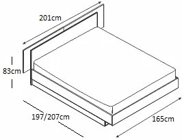 Κρεβάτι ξύλινο ELITE 160x190 DIOMMI 45-050