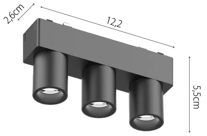 Φωτιστικό LED 5W 3CCT για Ultra-Thin μαγνητική ράγα σε λευκή απόχρωση (by tuya and zigbee) D:12,2cmX5,5cm (T05005-WH)