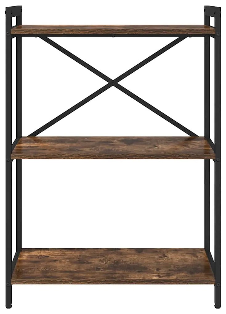 vidaXL Βιβλιοθήκη Καπνιστή δρυς 60 x 30 x 83 εκ Επεξεργασμένο ξύλο