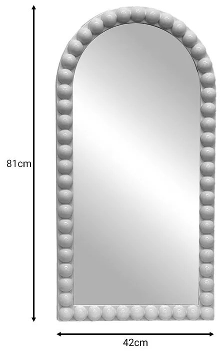 Καθρέπτης Pavloval Inart λευκό pp 42x81x3.5εκ 42x3.5x81 εκ.
