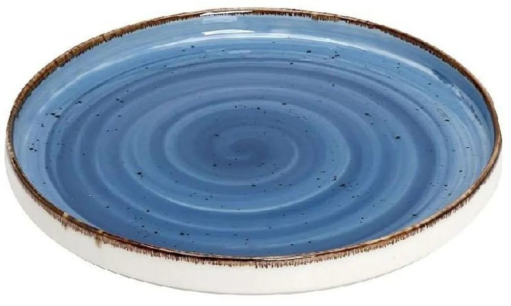 Πιάτο Ρηχό Terra TLF131K6 Φ26x1,5cm Blue Espiel Πορσελάνη