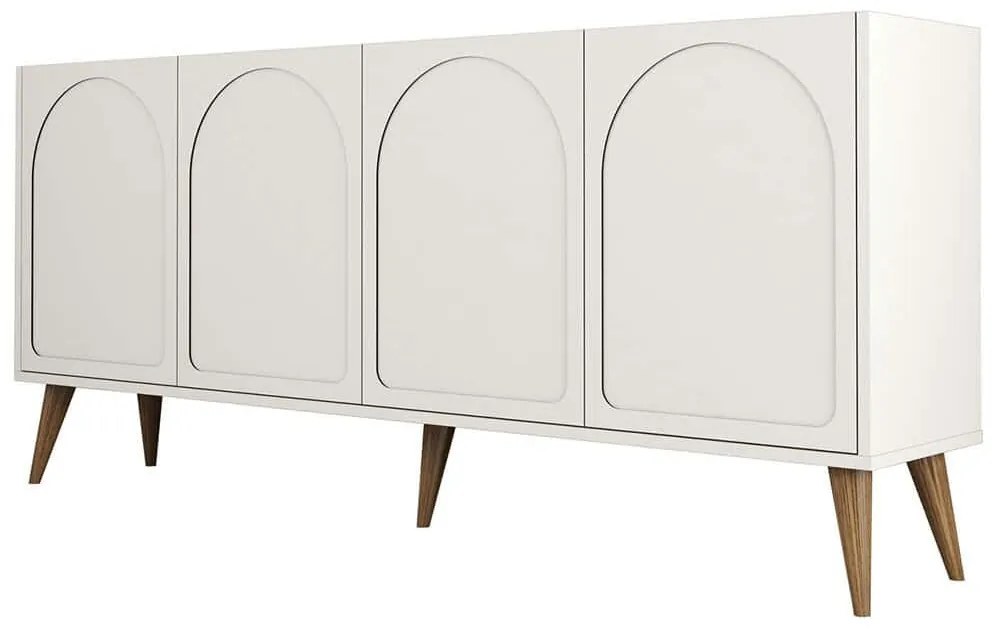 Μπουφές Lyon 845HCT5534 180x35x81cm Cream Μοριοσανίδα, Μελαμίνη