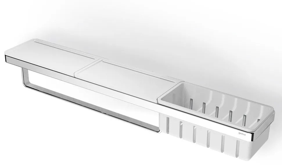 Geesa Frame 8854-300 Chrome-White Matt Εταζέρα Αντιστρεφόμενη 63x10,8x10,5εκ.