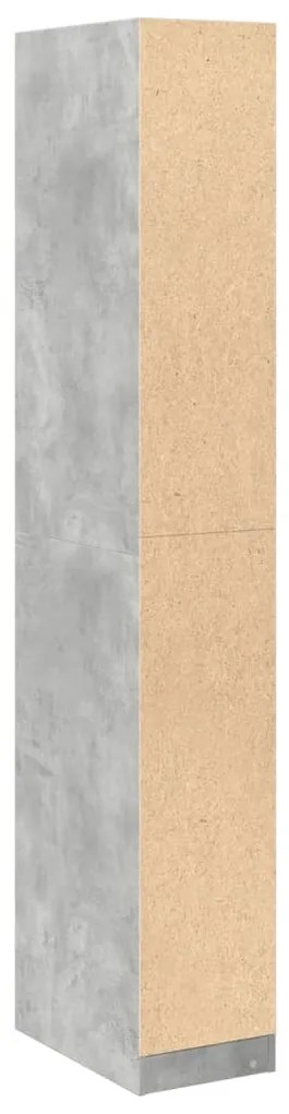 vidaXL Ντουλάπα Γκρι Σκυρ. 30x50x200 εκ. από Επεξεργασμένο Ξύλο