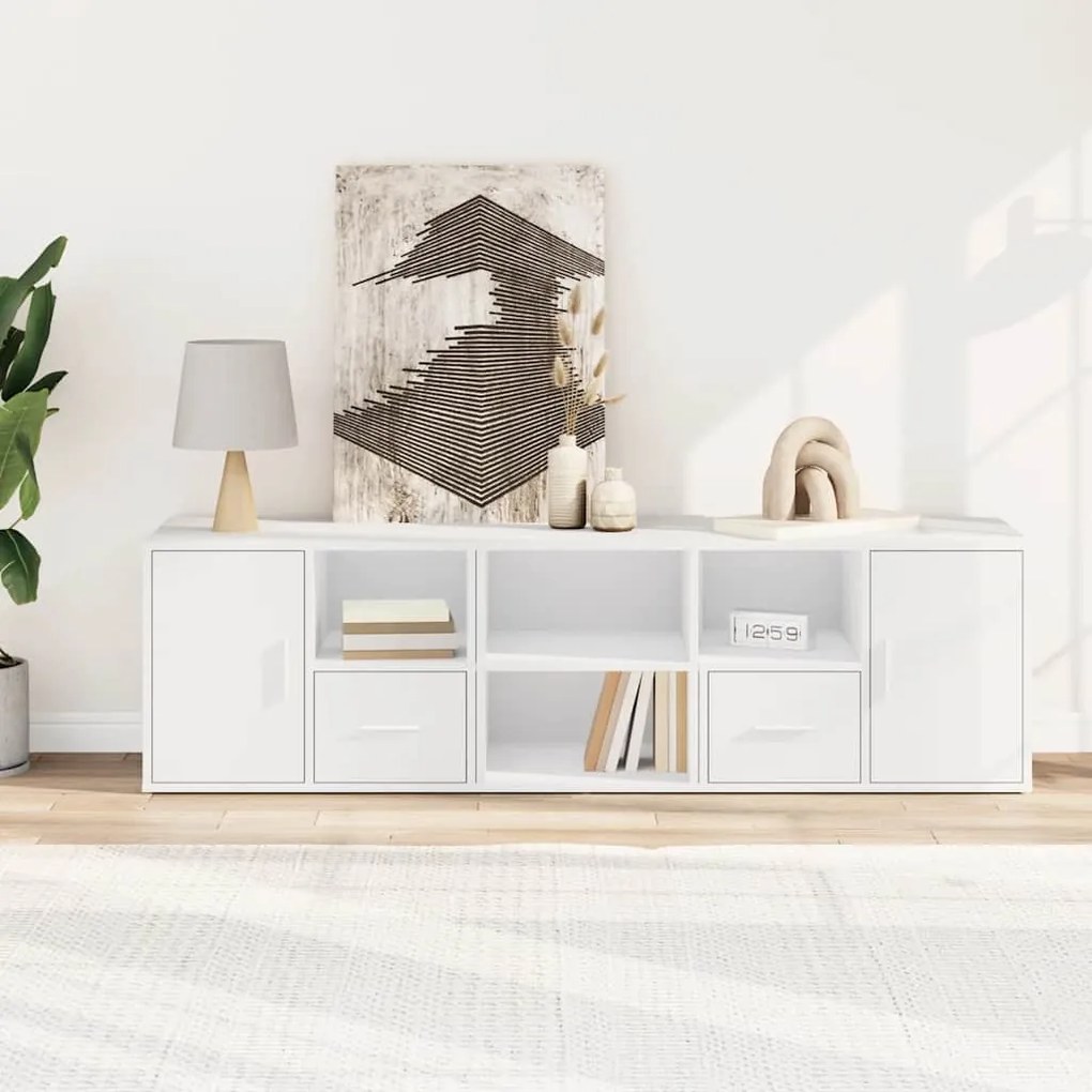 vidaXL Ντουλάπι Γωνιακό Λευκό 160x40x45 εκ. από Επεξ. Ξύλο