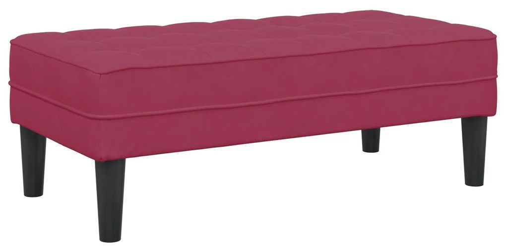 vidaXL Παγκάκι Βαθύ Κόκκινο 113x57x39 εκ. Βελούδο