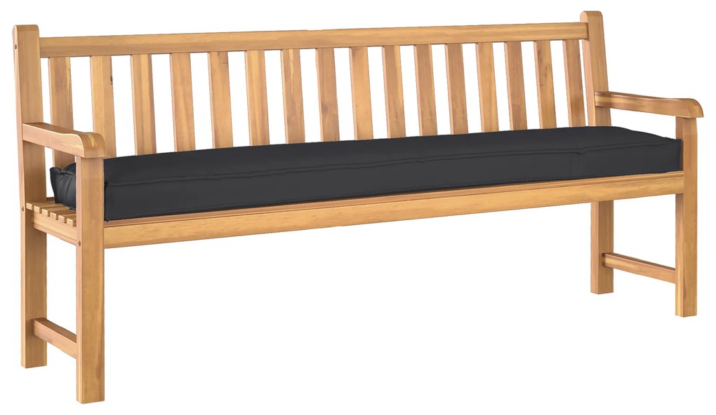 vidaXL Cushion για Παλέτα για Παγκάκι Μαύρο 180x40x8 εκ. από Υφασμα Oxford