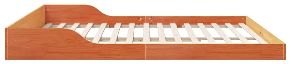 vidaXL Σκελετός Κρεβατιού Καφέ κεριού 180 x 220 εκ. Μασίφ ξύλο πεύκου