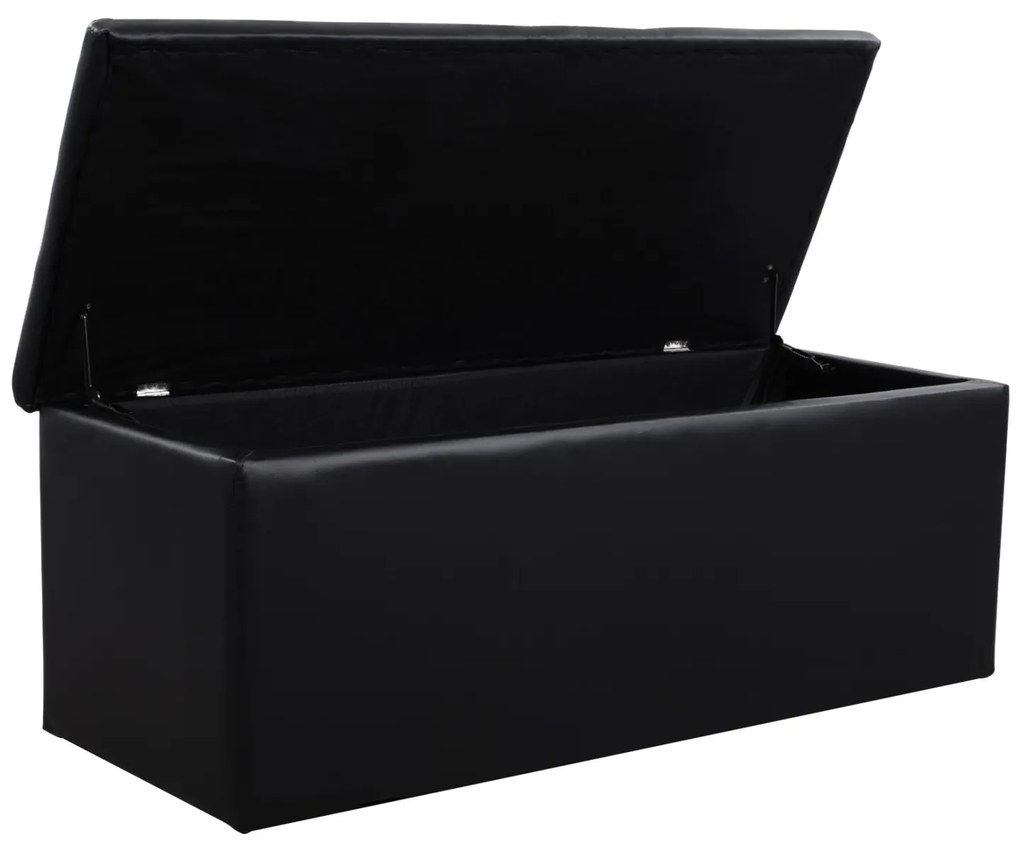 Σκαμπό TRISCUBE με Αποθηκευτικό χώρο και PU Μαύρο 121x51.5x50Υ εκ. 121x51.5x50 εκ.