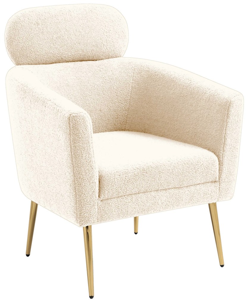 MELISA leisure armchair cream / gold DIOMMI V-CH-MELISA-FOT-KREMOWY