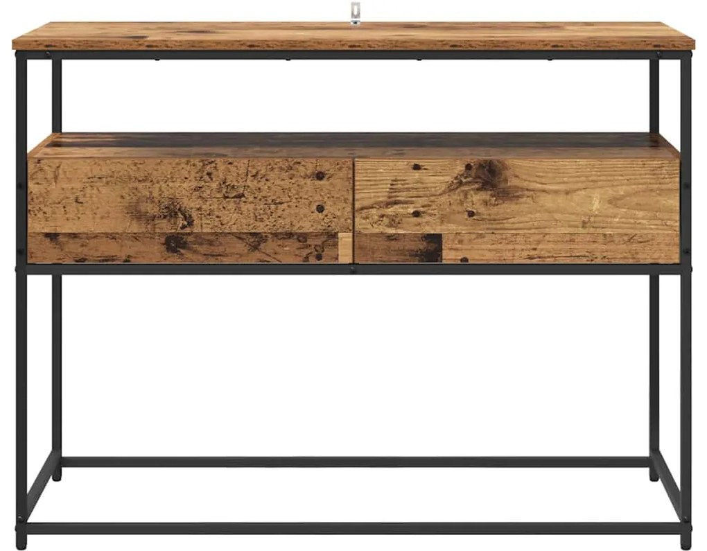 vidaXL Τραπέζι κονσόλας Παλιό Ξύλο 100 x 40 x 75 cm Επεξεργασμένο ξύλο