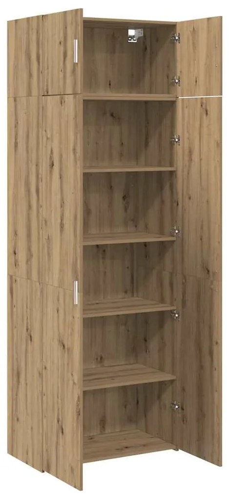 vidaXL Ντουλάπι αποθήκευσης artisan δρυς 80 x 42.5 x 225 εκ