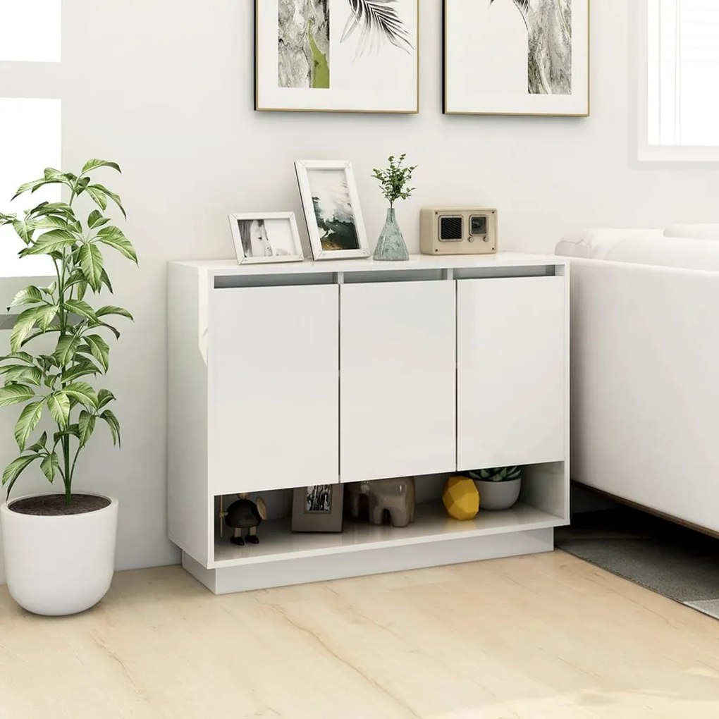 vidaXL Συρταριέρα Λευκή 97x31x75 εκ. από Επεξεργασμένο Ξύλο