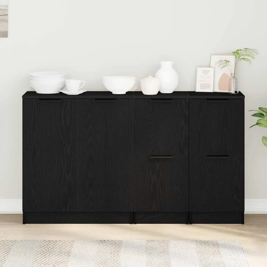 vidaXL Μπουφές Μαύρη Οξυά 180 x 30 x 70 εκ Επεξεργασμένο ξύλο