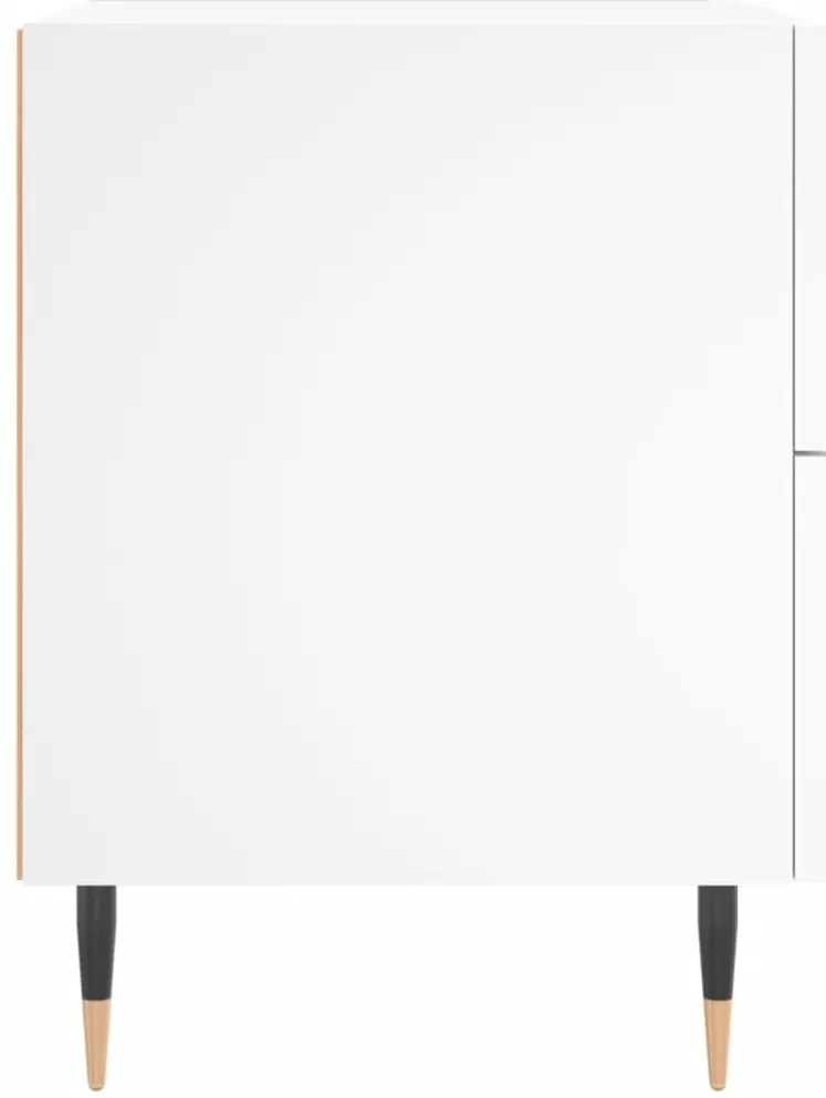 vidaXL Κομοδίνα 2 τεμ. Λευκά 40 x 35 x 47,5 εκ. από Επεξεργασμένο Ξύλο