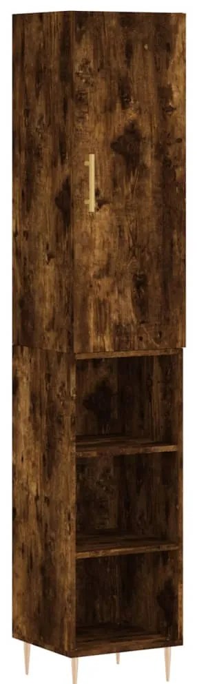 vidaXL Ντουλάπι Καπνιστή δρυς 34,5x34x180 εκ. από Επεξεργασμένο Ξύλο