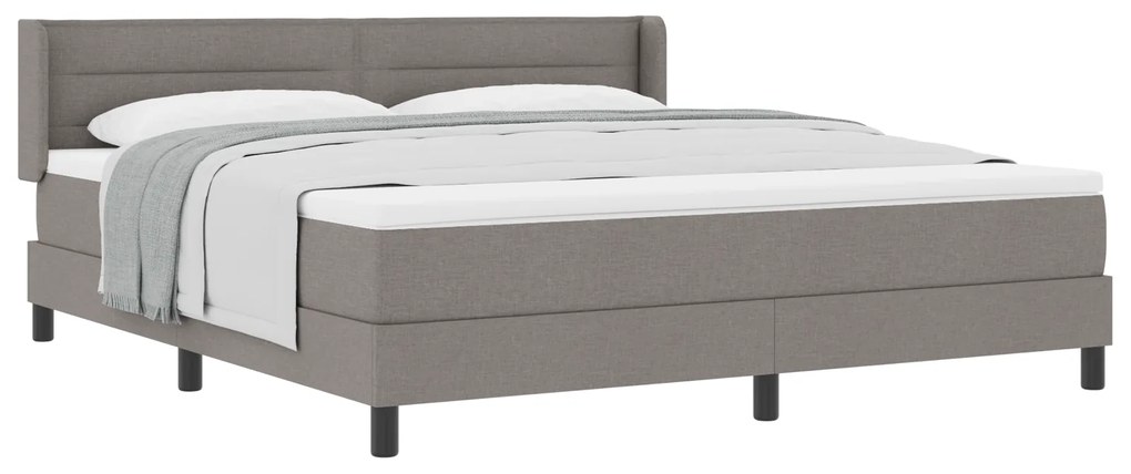 vidaXL Κρεβάτι Box Spring με Στρώμα σε Ταουπέ, 180 x 200 εκ. Ύφασμα