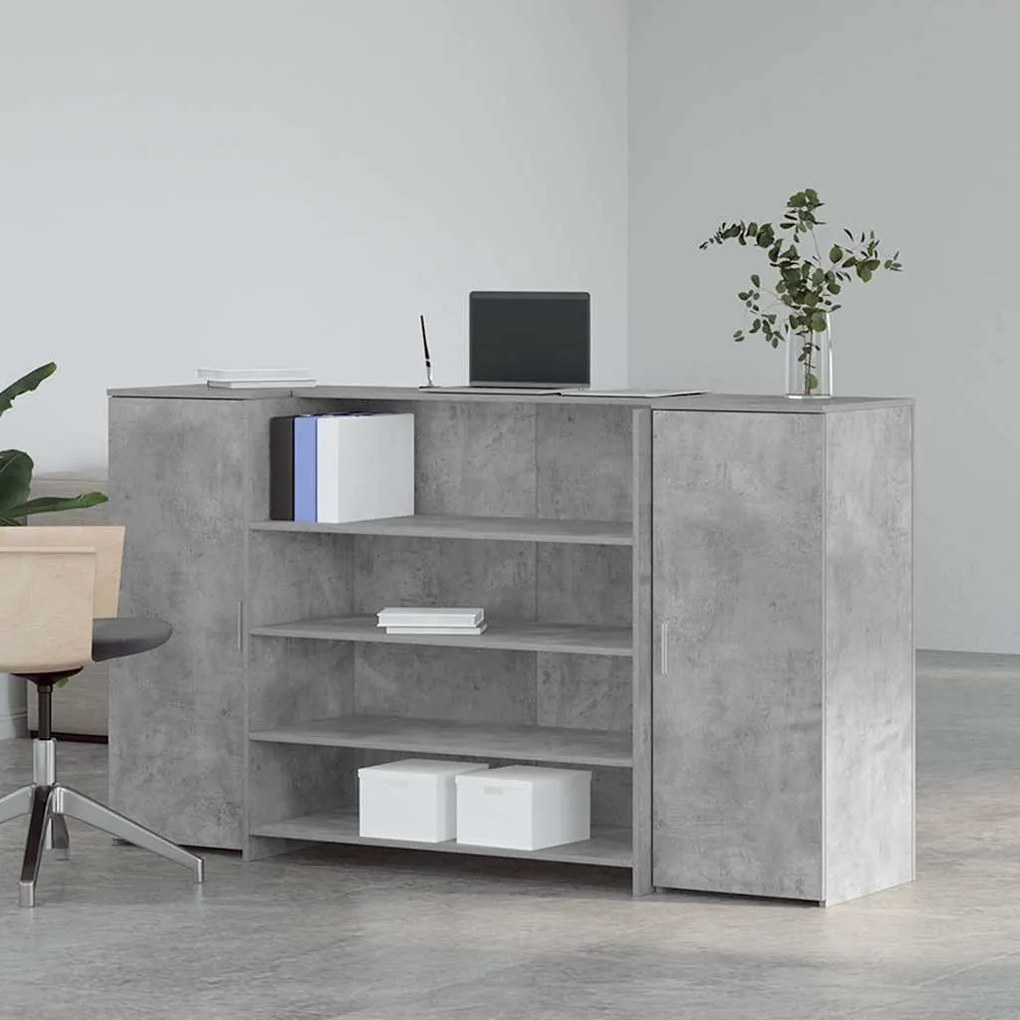vidaXL Γραφείο υποδοχής 180x50x103,5εκ. Επεξεργασμένο Ξύλο